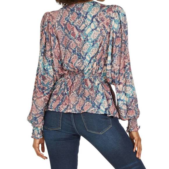 NEW DEAR JOHN DENIM sonya viper top in blue - Picture 2 of 2